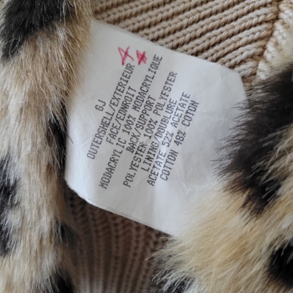 Vintage leopard print animal print stole collar faux fur. - Picture 15 of 16